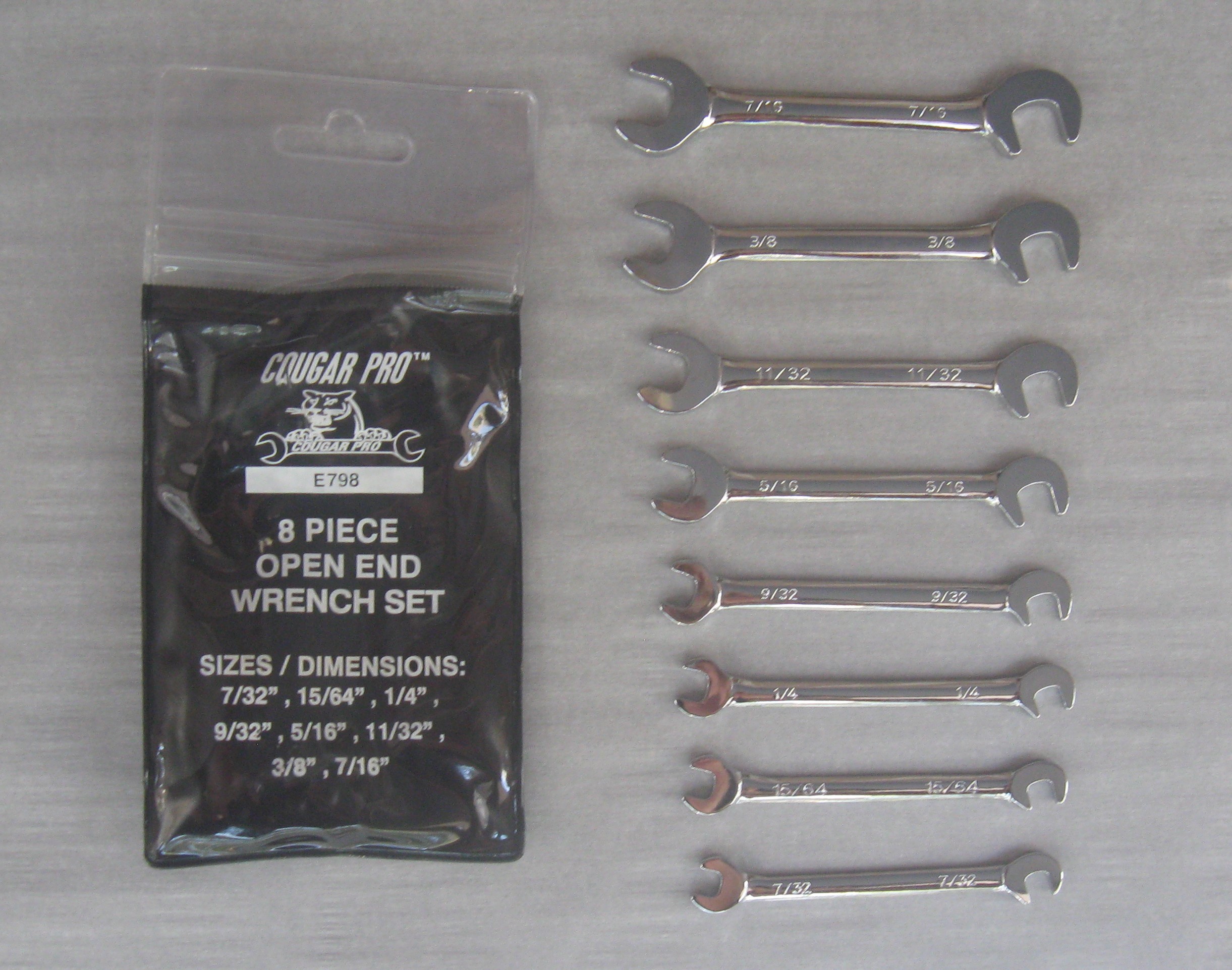 Standard Wrench Set  8pc, #90173